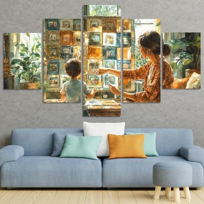 Threads Of Connection Weaving Memories Custom Paintings Frame