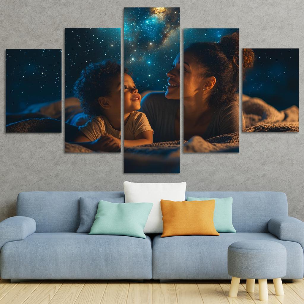 Stars In Her Eyes A Mothers Dreams For Her Children Canvas Paintings Frame