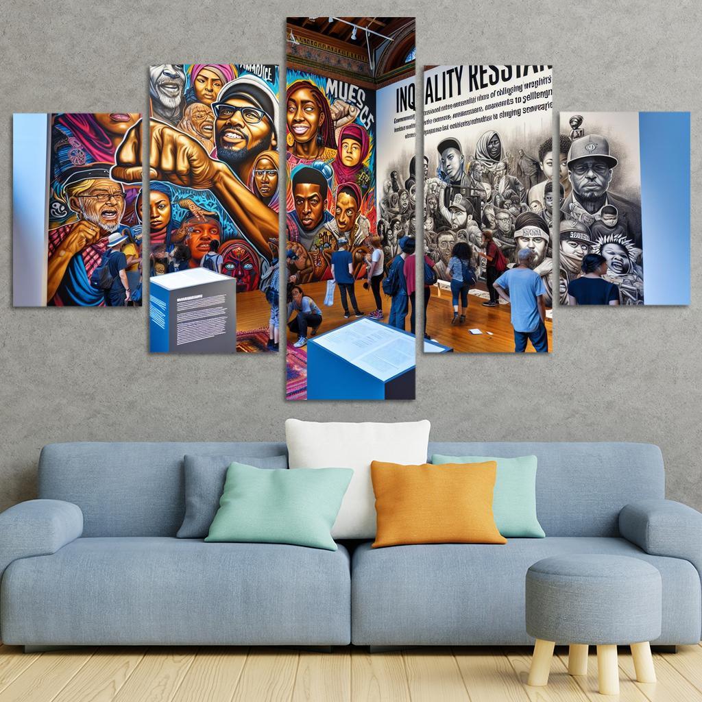 Echoes Of Inequality Art On Social Justice Framed Paintings