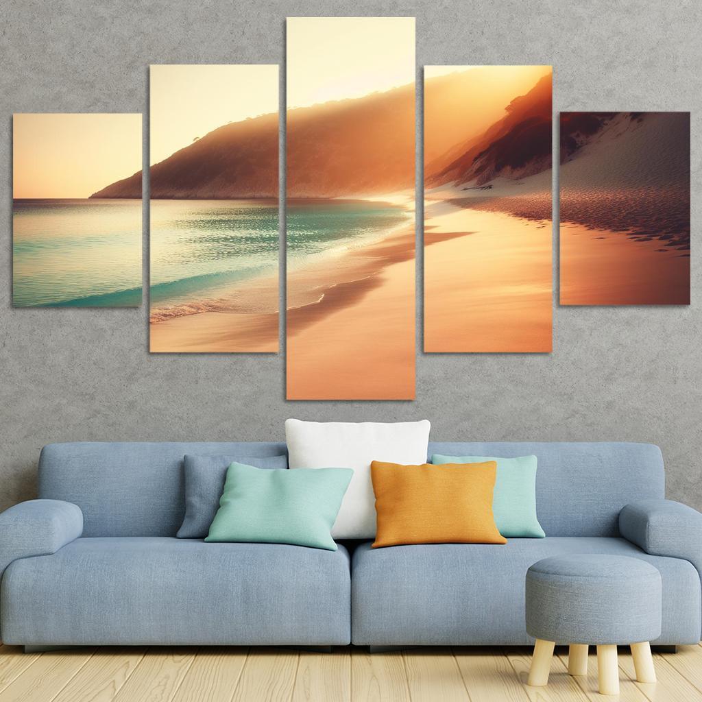 Waves Of Serenity Beach Premium Artwork Frames