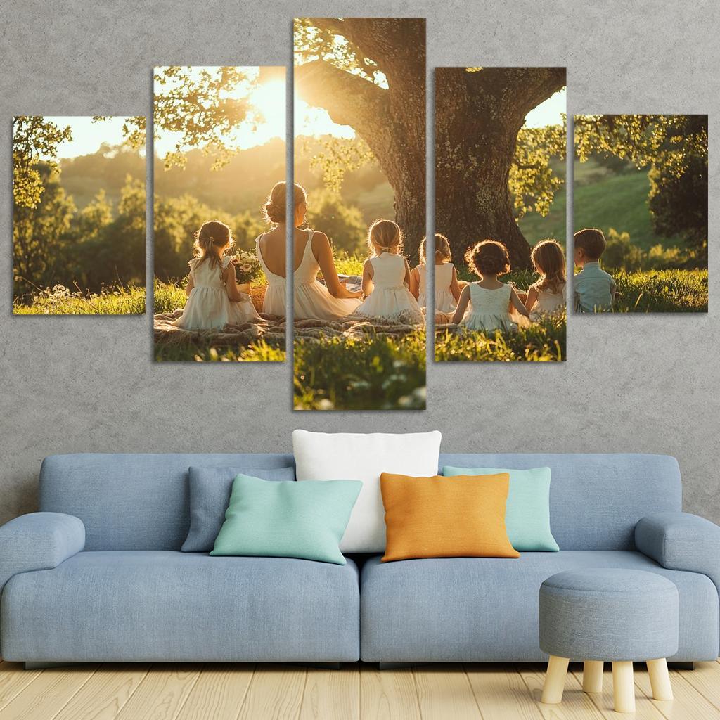 Roots Of Love A Mothers Family Tree Canvas Paintings Frame