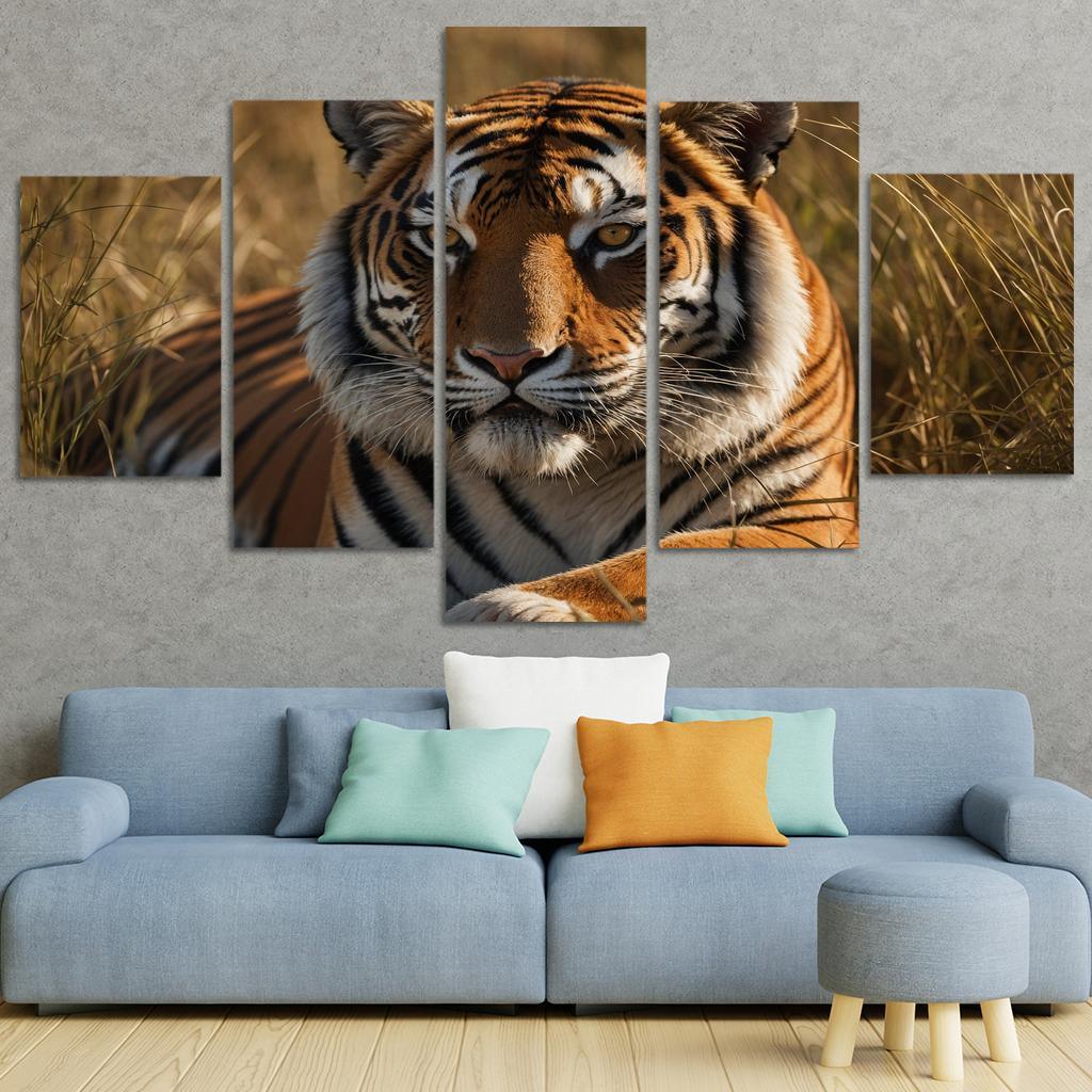 The Magnificent Bengal Tiger Icon Of The Indian Wilderness Modern Paintings Frame