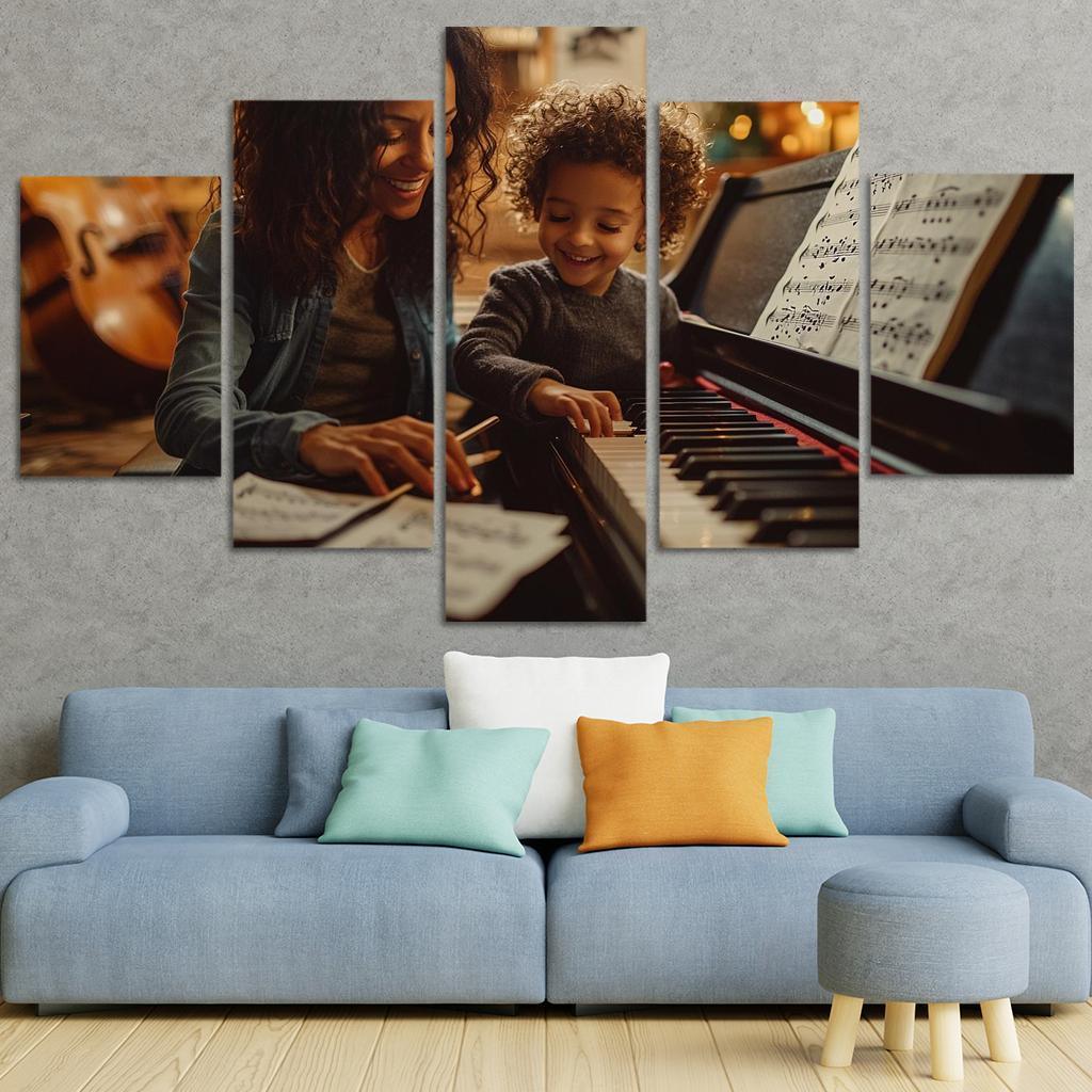 A Symphony Of Love A Mothers Unforgettable Melodies Canvas Paintings Frame