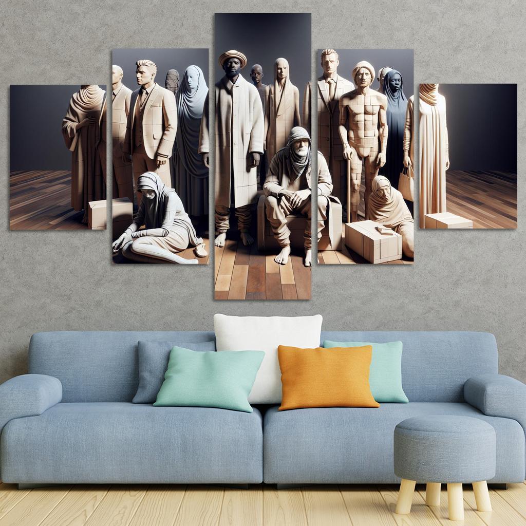 Empathy In Action Addressing Homelessness Through Art Multi-panel Paintings