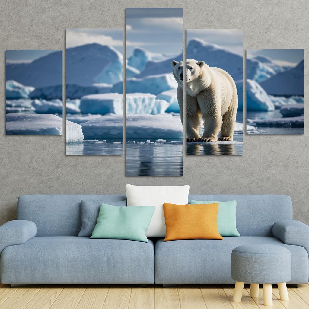 The Majestic Polar Bear The King Of The Arctic Custom Paintings Frame