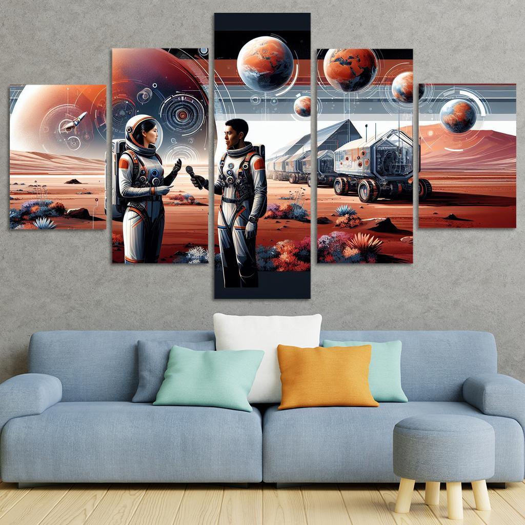 The Thrilling Future Of Human Space Travel Abstract Paintings Frame