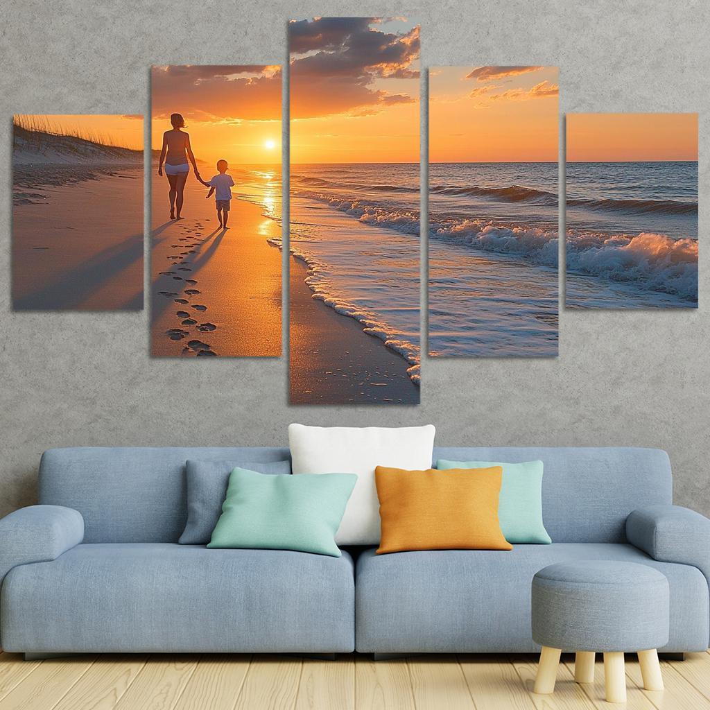 Footprints In The Heart A Mothers Journey Canvas Paintings Frame