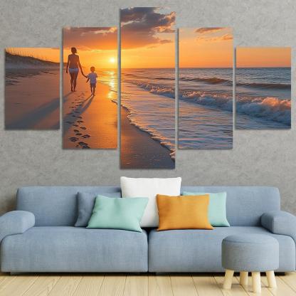 Footprints In The Heart A Mothers Journey Canvas Paintings Frame