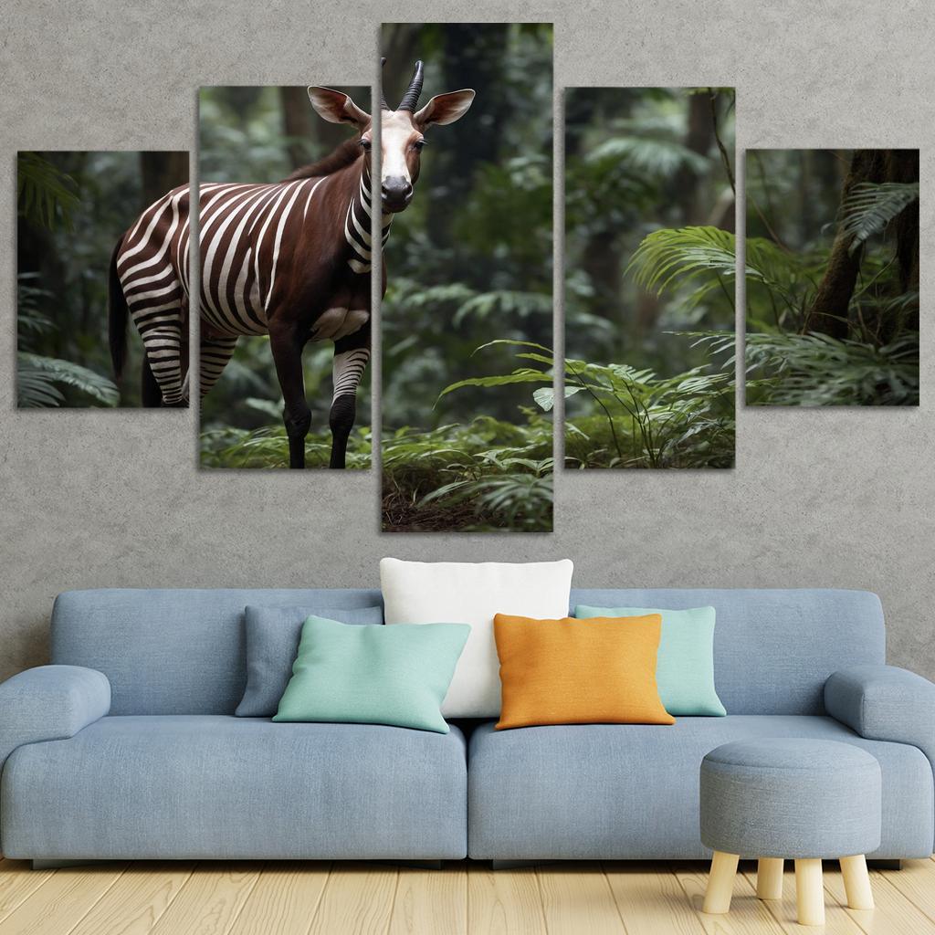 The Unique Okapi Nature's Hidden Jewel Custom Paintings Frame