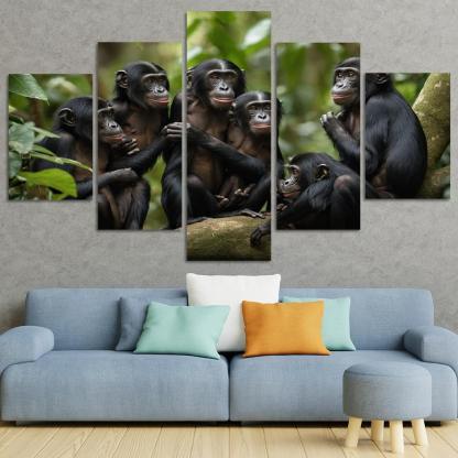 The Social Bonobo Intelligent Cousin Of The Chimpanzee Modern Paintings Frame