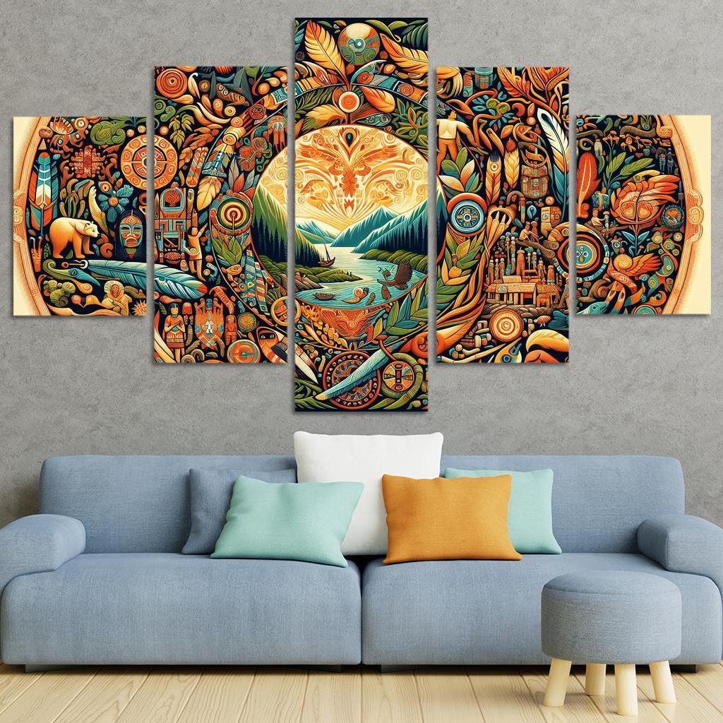 Cultural Tapestry Celebrating Indigenous Heritage Custom Paintings Frame