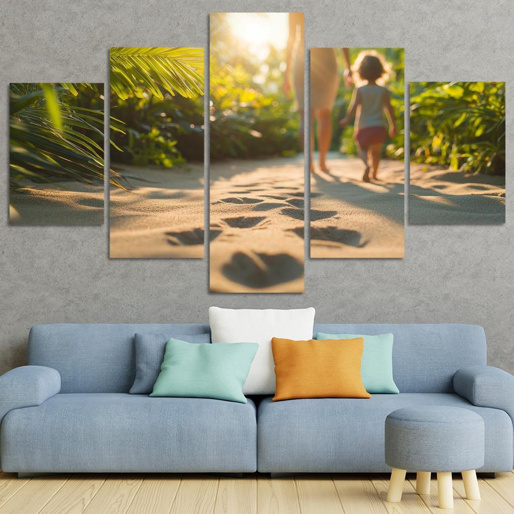 Footprints On The Path A Mothers Journey Custom Paintings Frame
