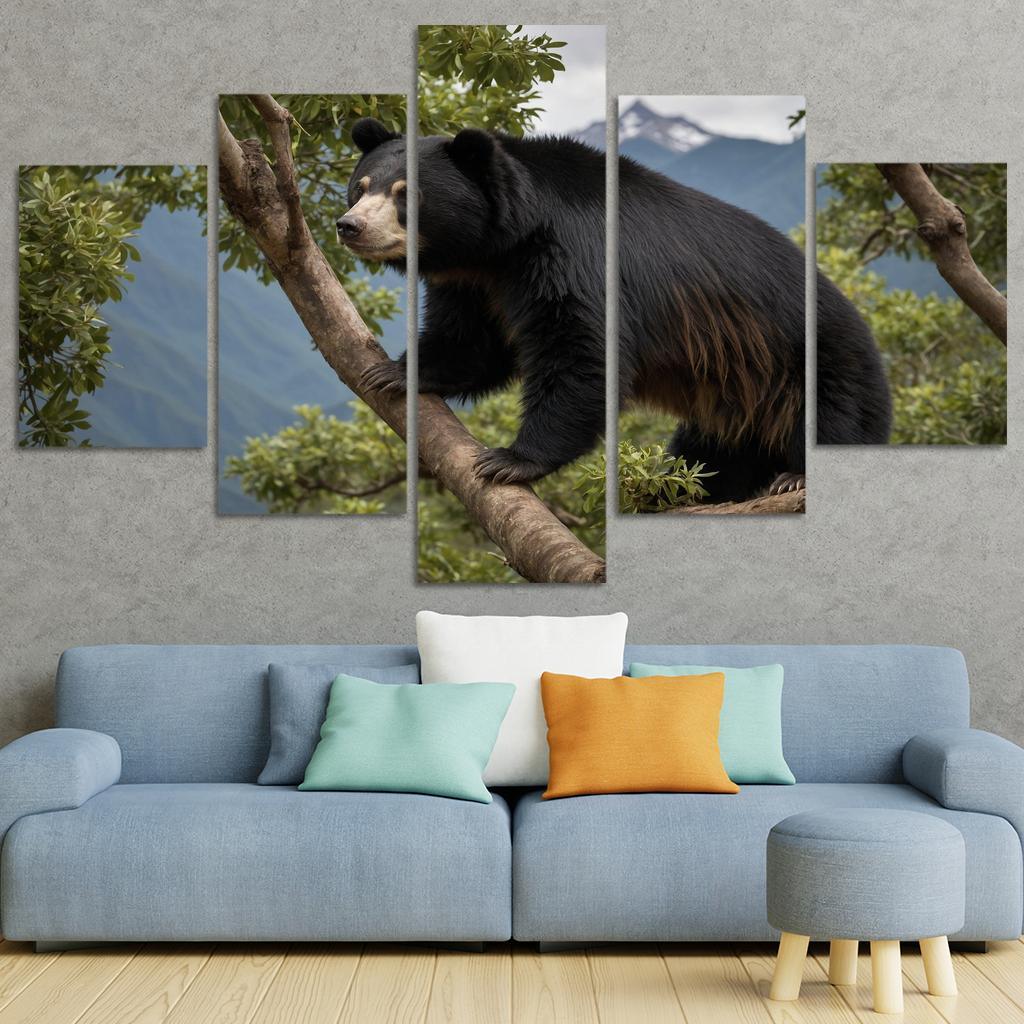 The Captivating Spectacled Bear South America's Only Bear Oil Paintings Frame