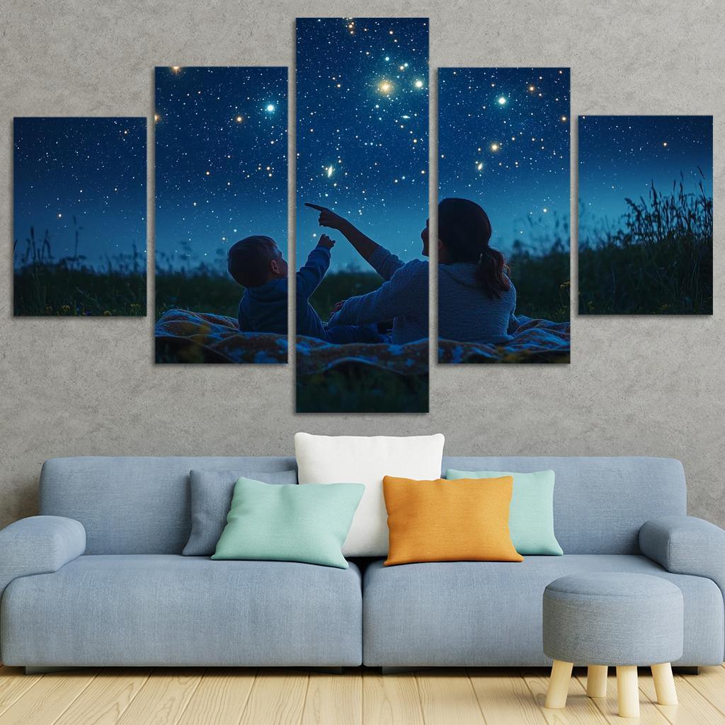 Light Of My Life A Mother's Guiding Star Canvas Paintings Frame
