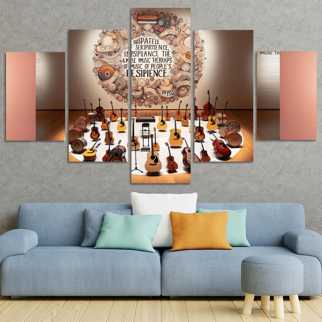 Melodies Of The Unheard Advocating For Music Therapy Multi-panel Paintings