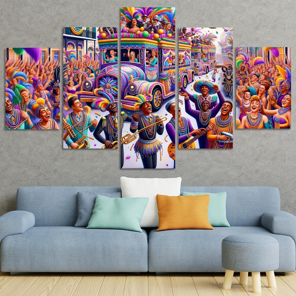 Mardi Gras - United States Modern Paintings Frame