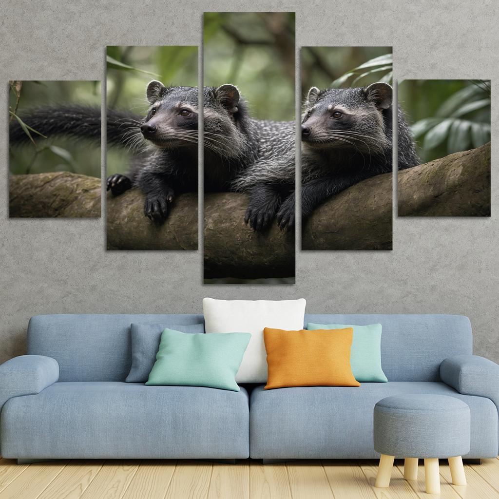 The Charming Binturong The Bearcat Of The Rainforest Canvas Paintings Frame