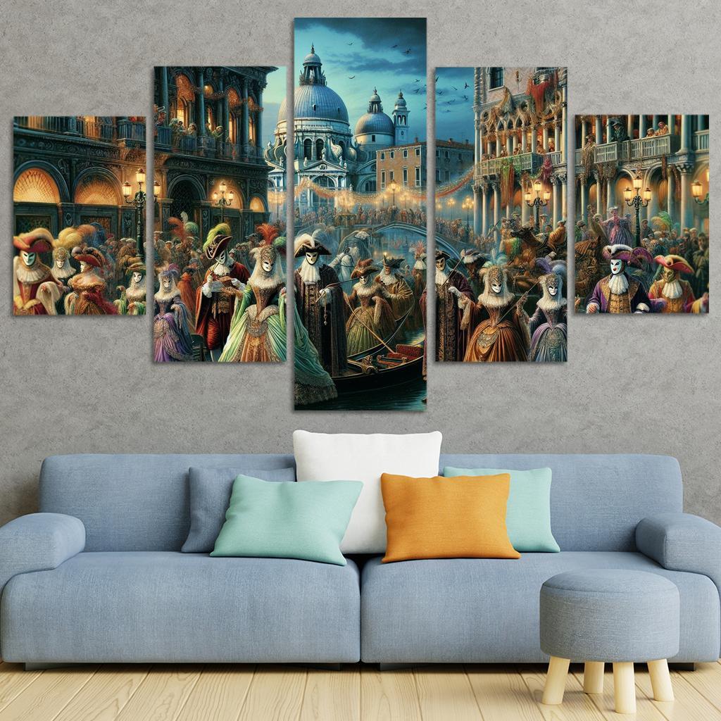 Carnival Of Venice Canvas Paintings Frame
