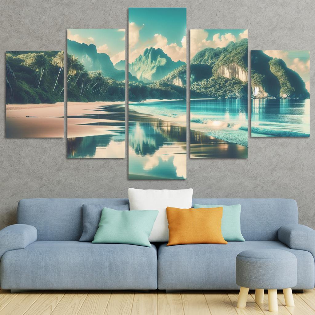 Tranquil Waters Beach Premium Artwork Frames