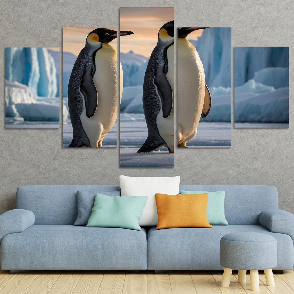 The Majestic Emperor Penguin King Of The Antarctic Modern Paintings Frame
