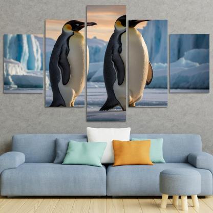 The Majestic Emperor Penguin King Of The Antarctic Modern Paintings Frame