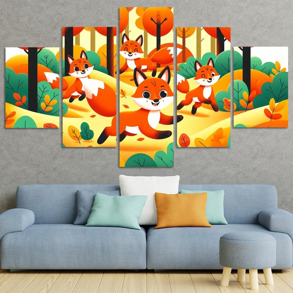 Fantastic Foxes - Forest Friends Framed Paintings