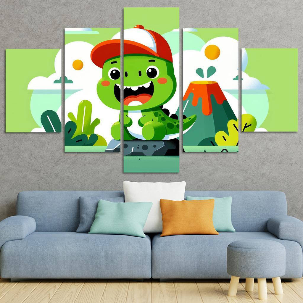 Daring Dino - Prehistoric Play Framed Paintings