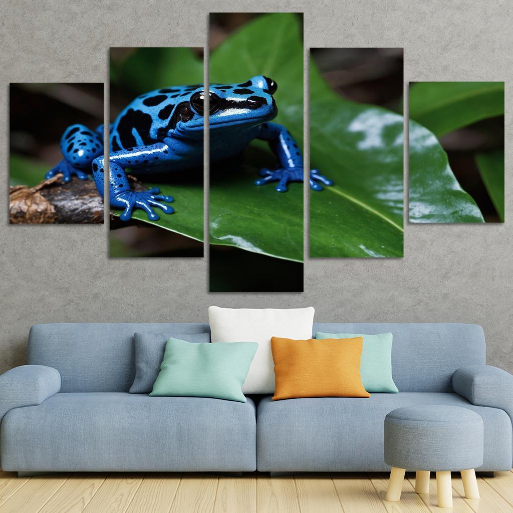 The Spectacular Blue Poison Dart Frog Jewel Of The Rainforest Modern Paintings Frame