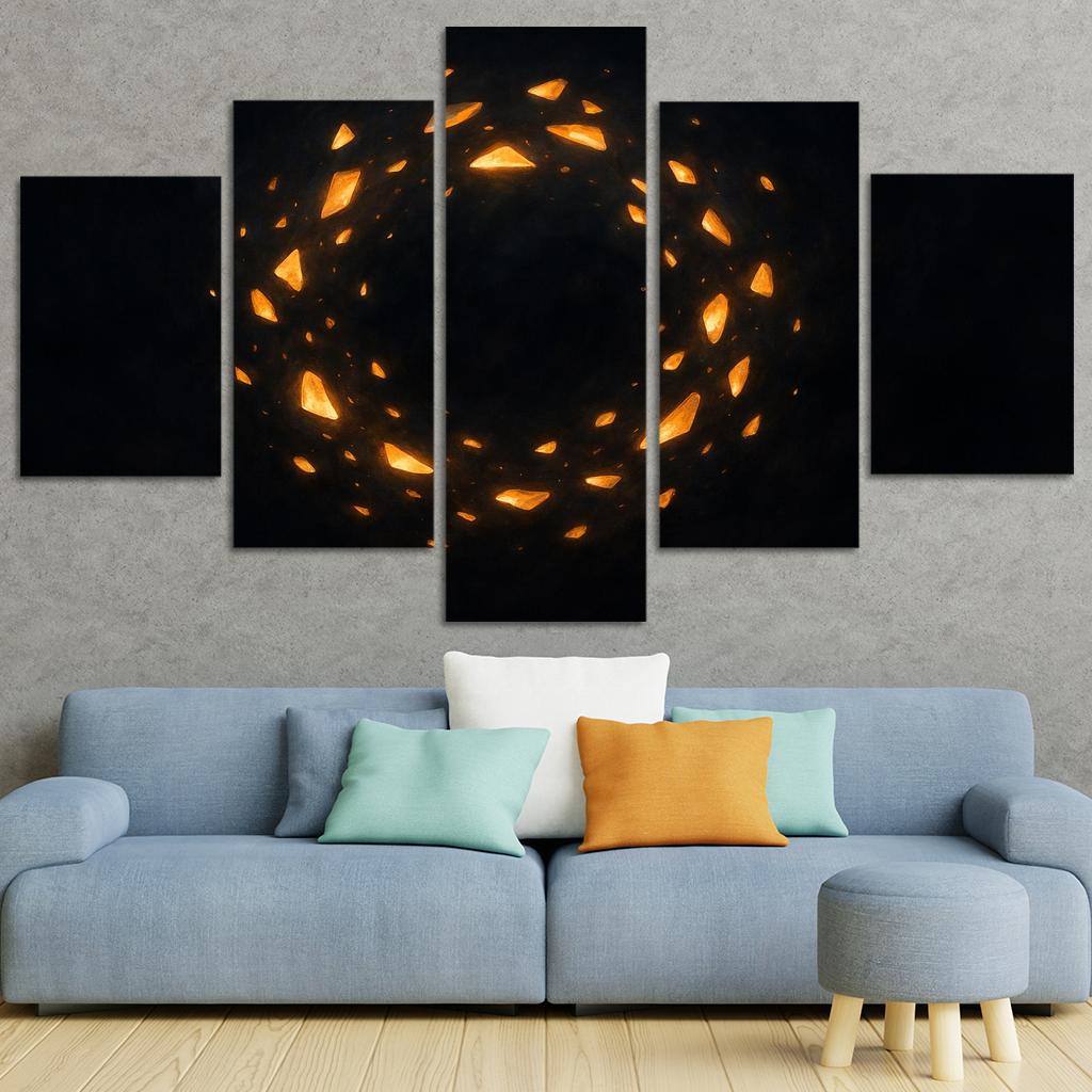 Orbit Of Fragmented Memories Oil Paintings Frame