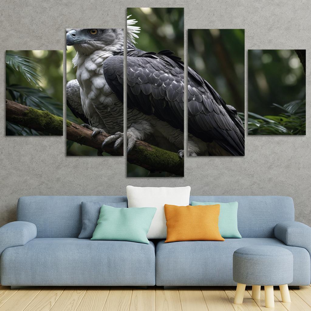 The Enchanting Harpy Eagle Ruler Of The Rainforest Canvas Paintings Frame