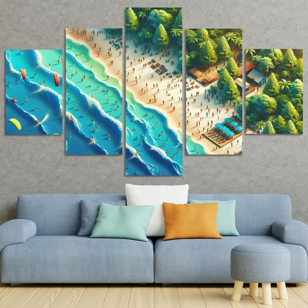 Echo Bay Adventure Beach Modern Paintings Frame