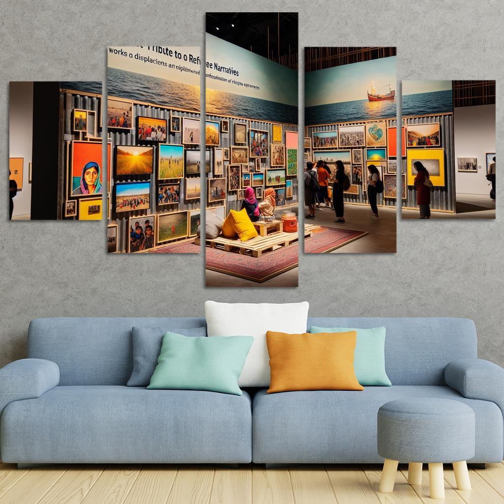 Reflections Of Resilience Art On Refugee Experiences Framed Paintings
