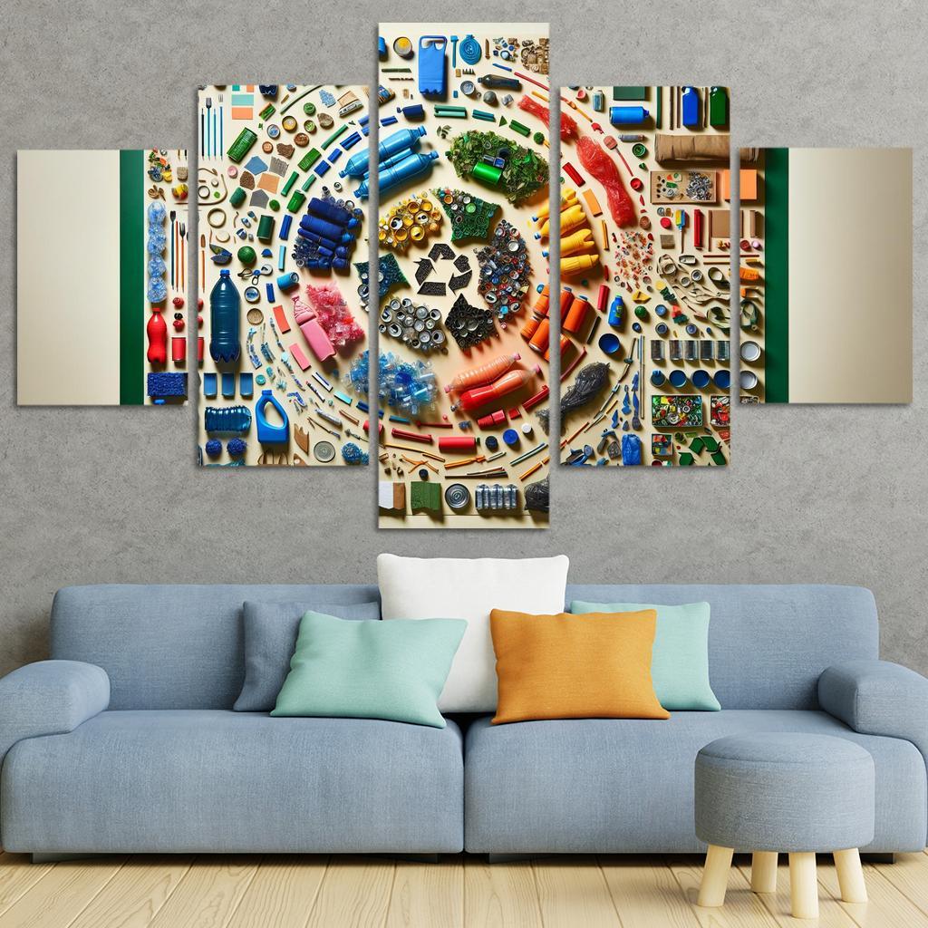 The Cycle Of Waste Advocating For A Circular Economy Multi-panel Paintings