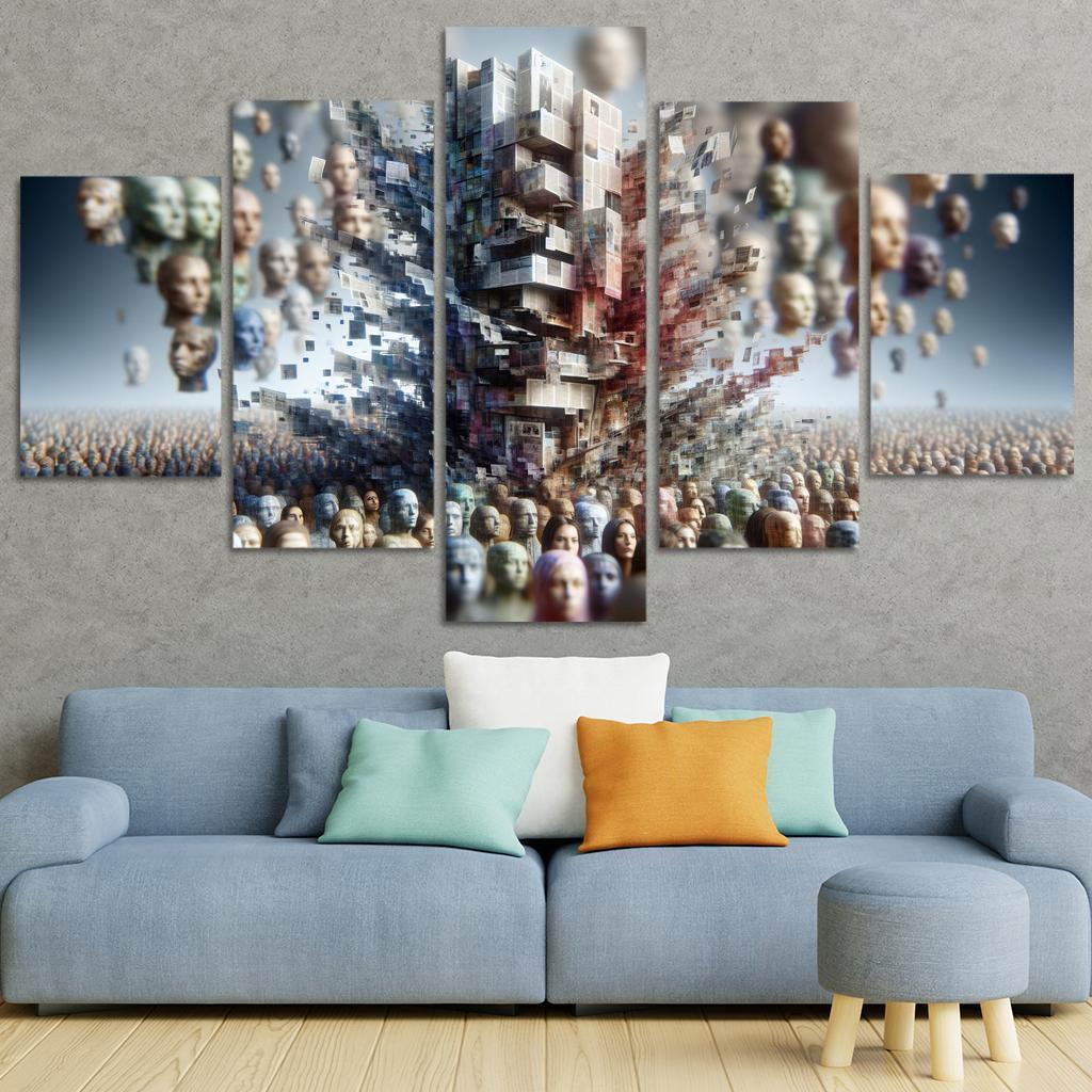 Erosion Of Trust The Crisis Of Misinformation Custom Paintings Frame