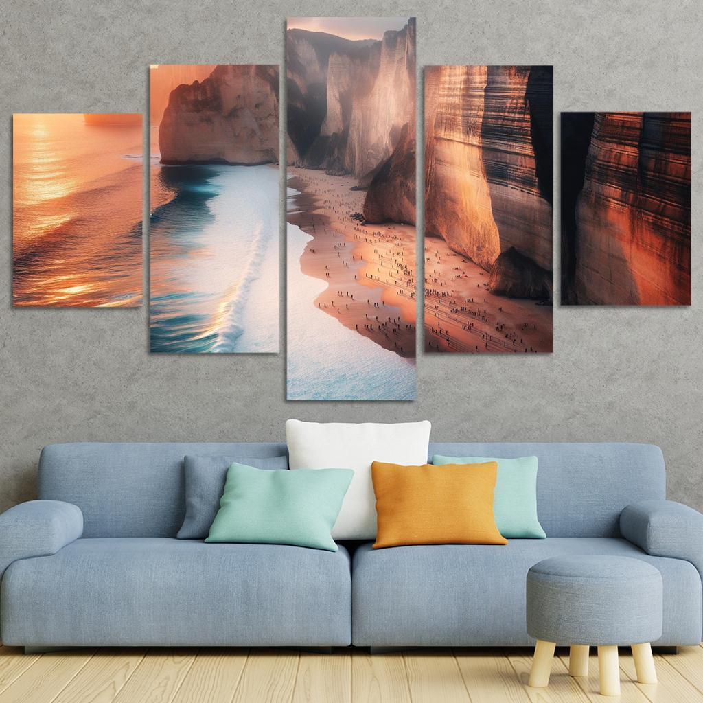 Cliffside Escape Dramatic Ocean Views Multi-panel Paintings