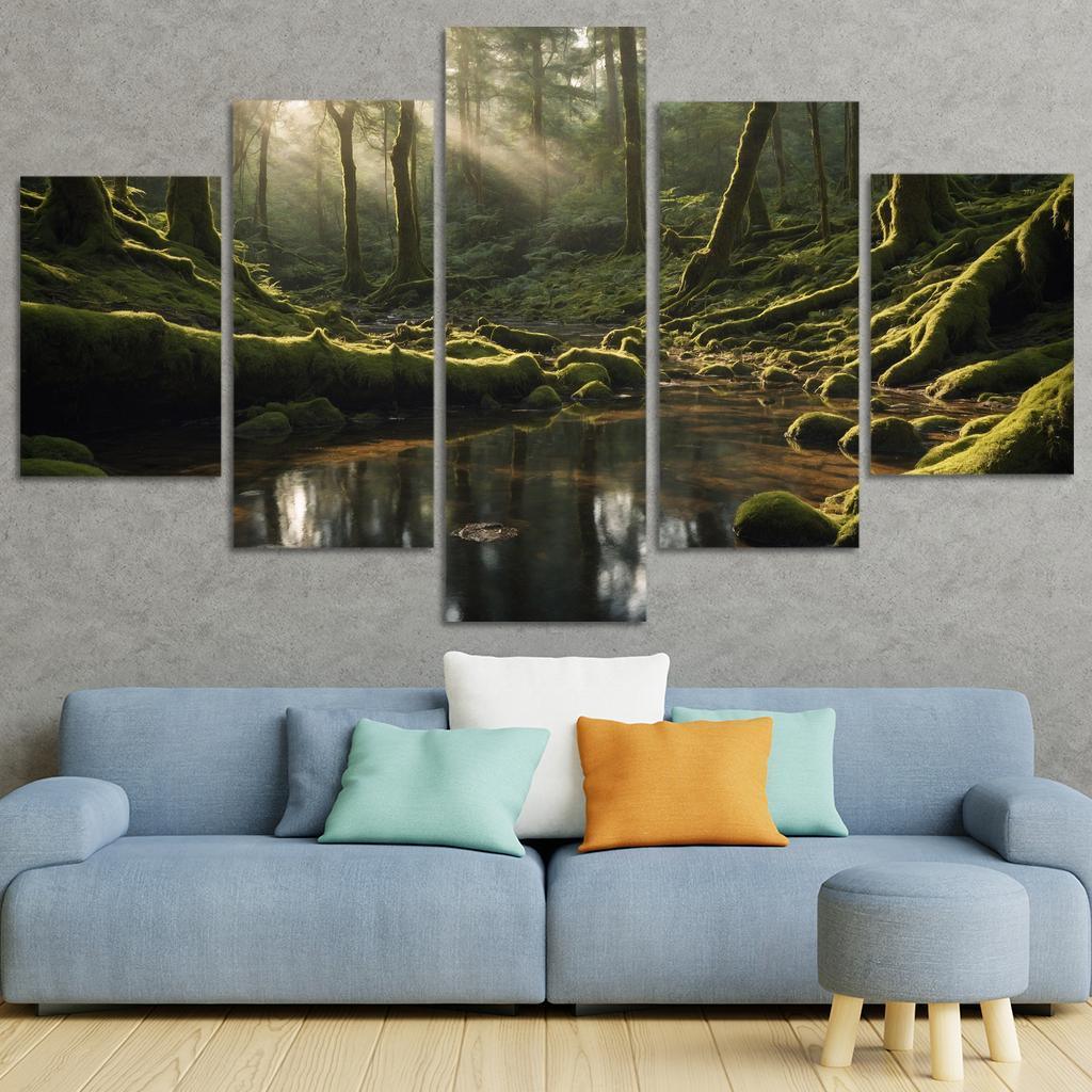 The Serenity Of Hidden Forest Glens Oil Paintings Frame