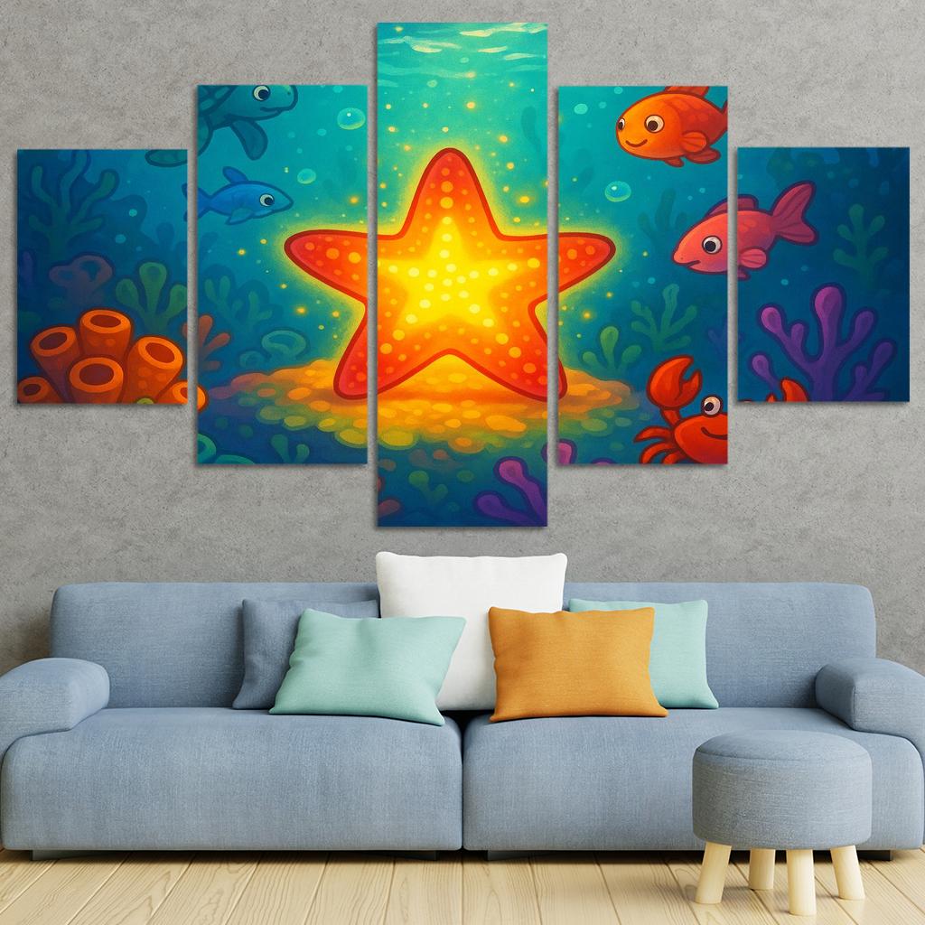 Sparkling Starfish Journey Premium Artwork Frames