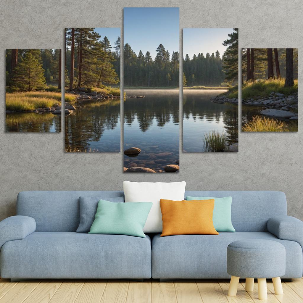 Glistening Shores Of Celestial Lake Art Trends