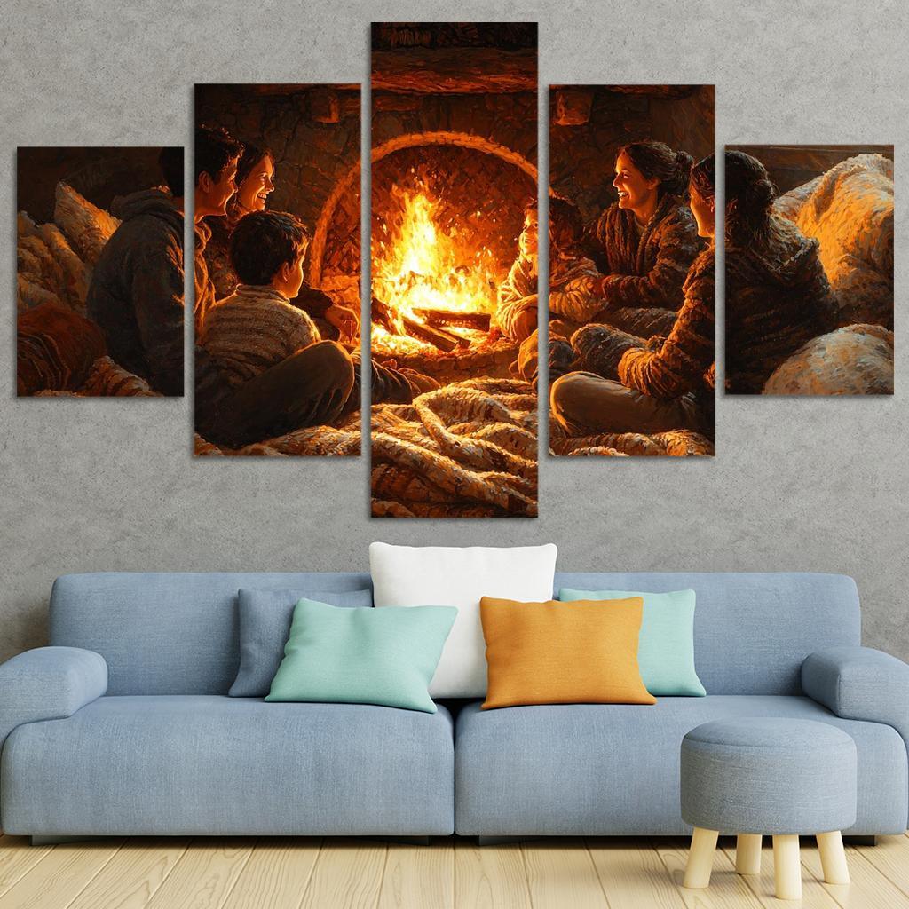 Embers Of Love A Mothers Warmth Modern Paintings Frame