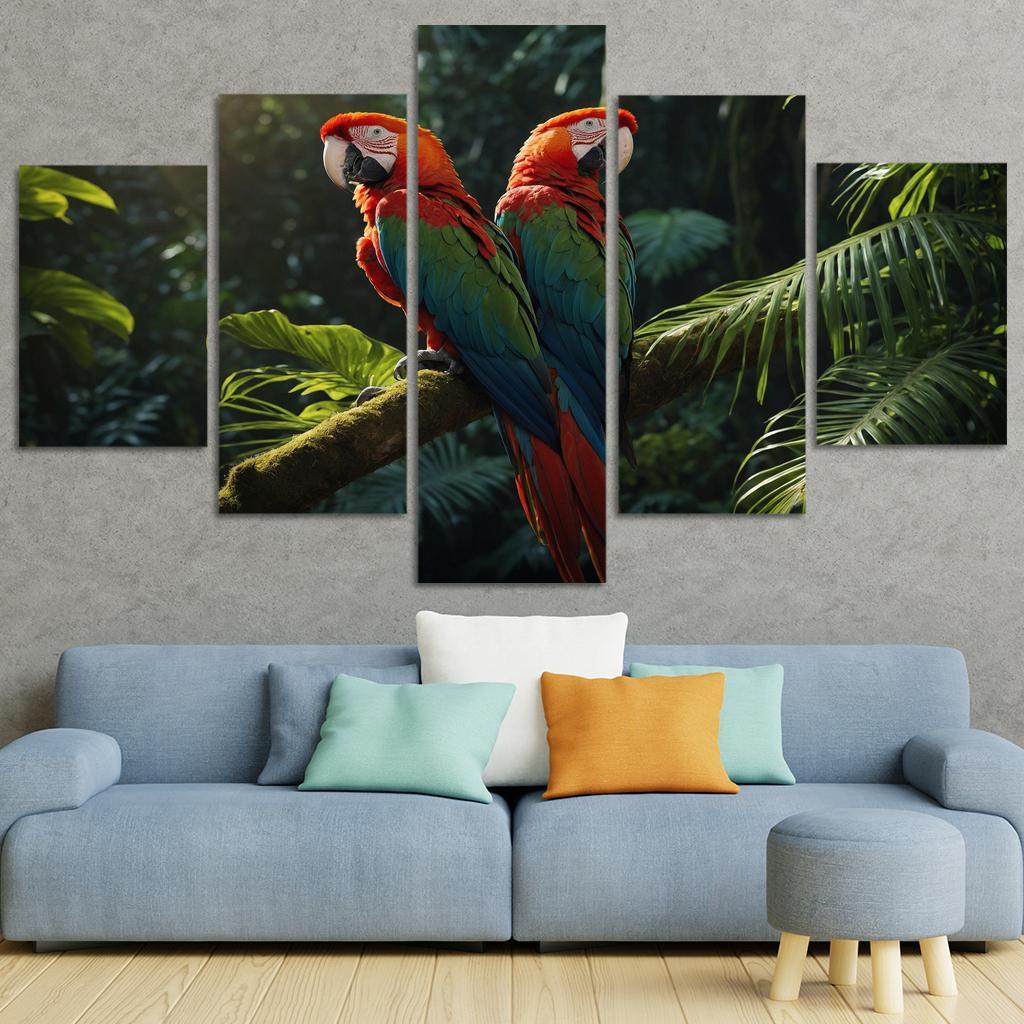 The Colorful Amazonian Macaw Jewel Of The Rainforest Canvas Paintings Frame