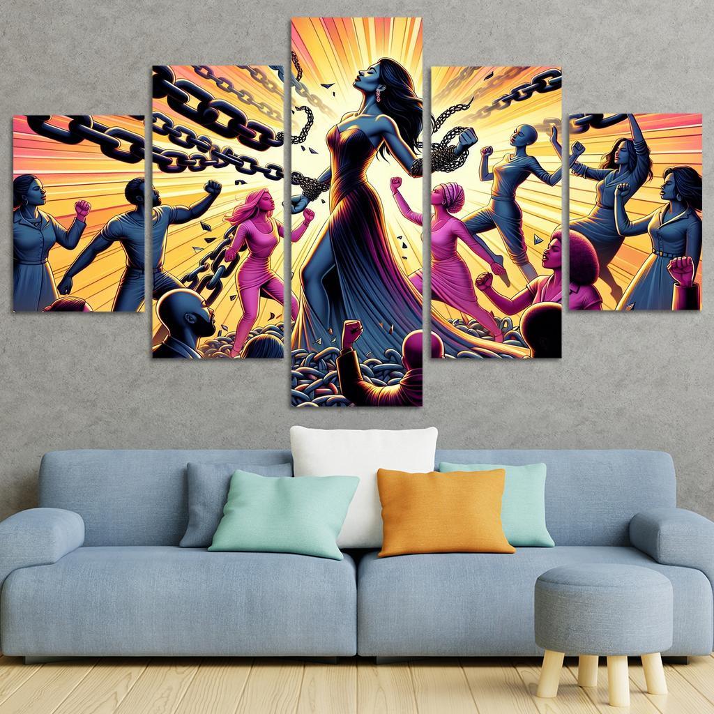 Gender Equality Breaking Barriers Custom Paintings Frame