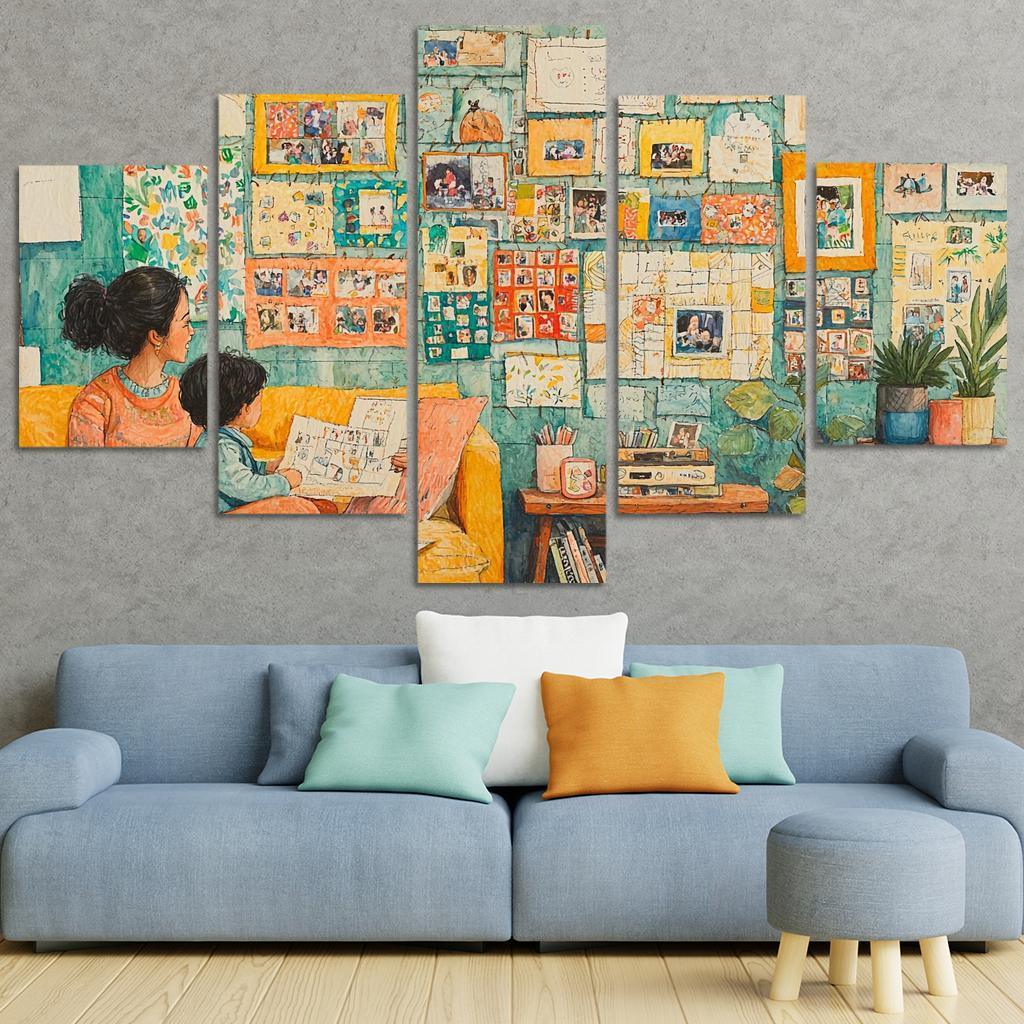 The Tapestry Of Family A Mothers Weaving Custom Paintings Frame