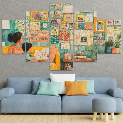 The Tapestry Of Family A Mothers Weaving Custom Paintings Frame