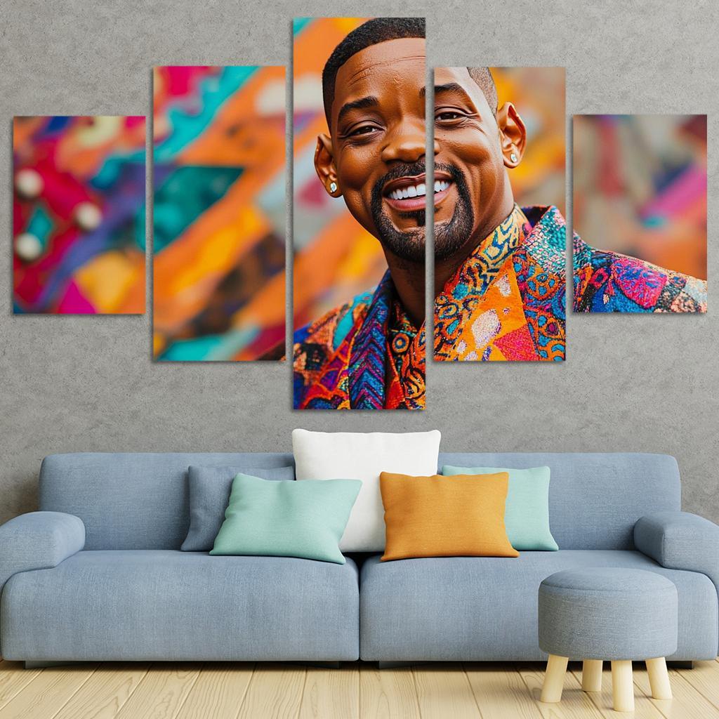 Will Smith Uniting Worlds With The Fresh Prince Charm Framed Paintings