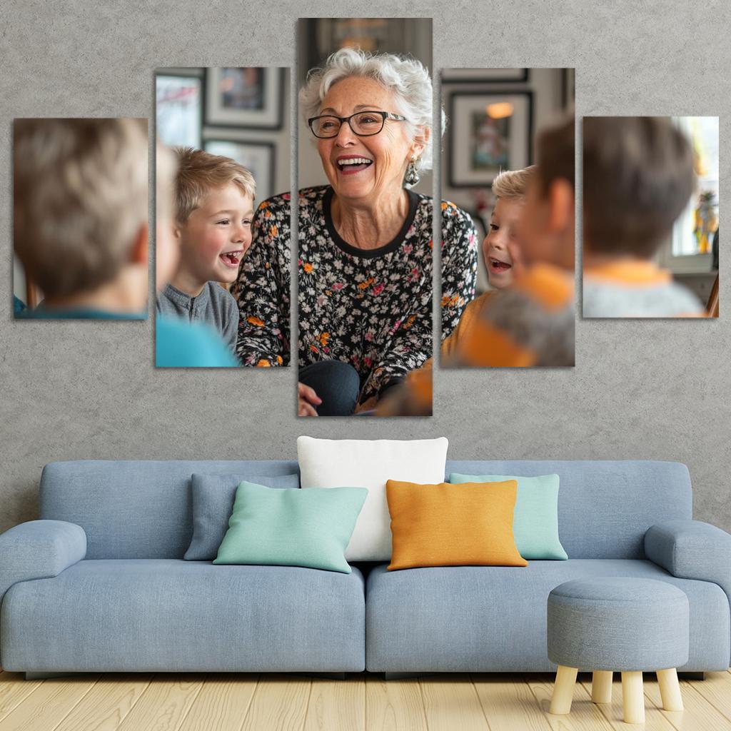 Legacy Of Laughter Cherishing Joyful Moments Modern Paintings Frame