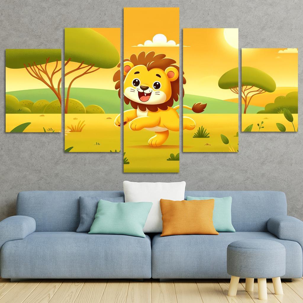 Lively Lions - Safari Magic Framed Paintings