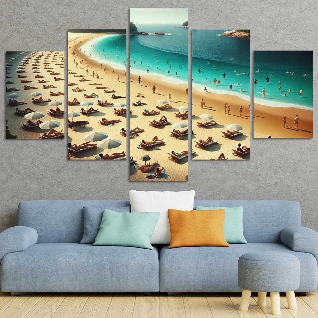 Oasis Beach Peaceful Sunbathing Retreat Art Trends
