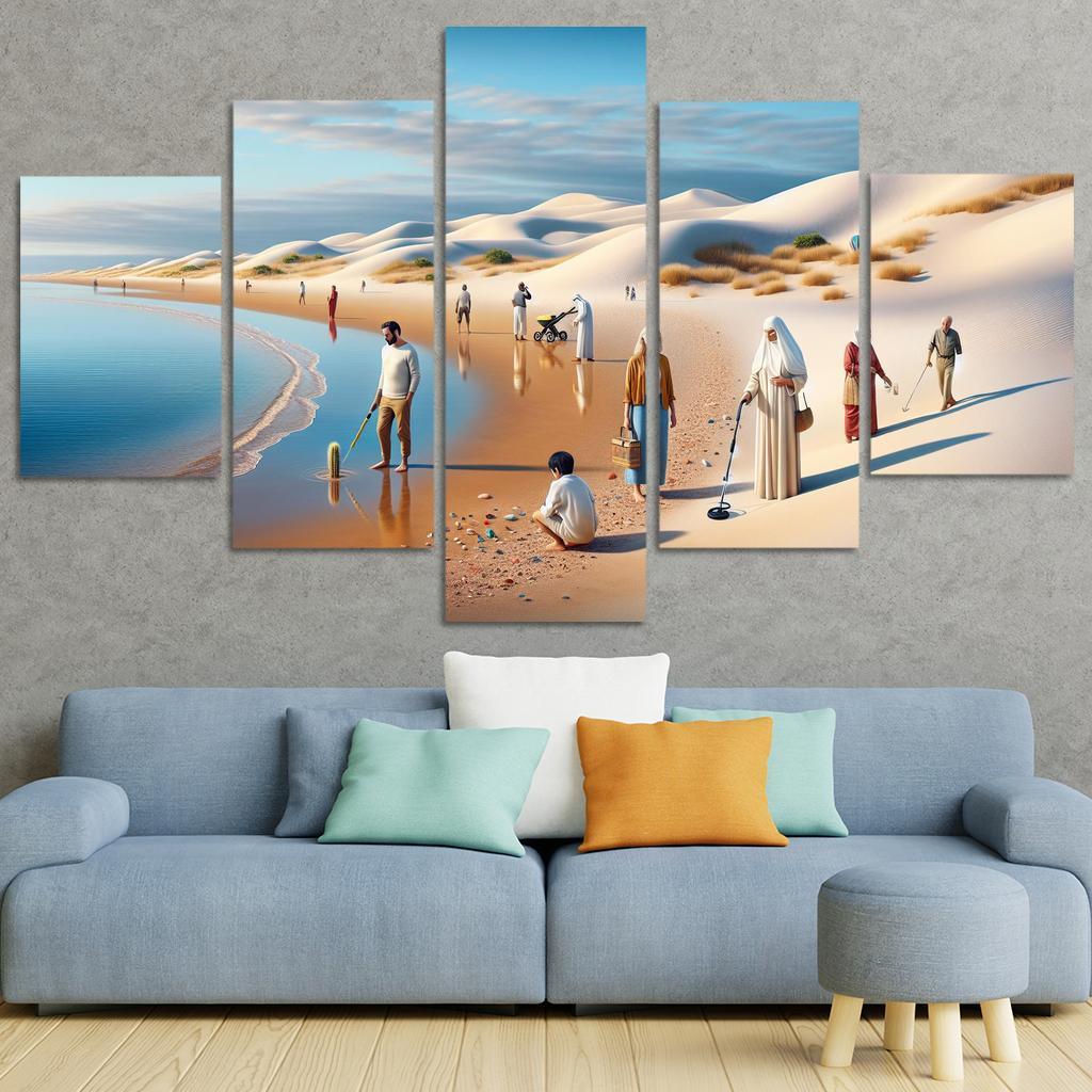 Beachcomber's Cove Treasure Hunting By The Sea Custom Paintings Frame