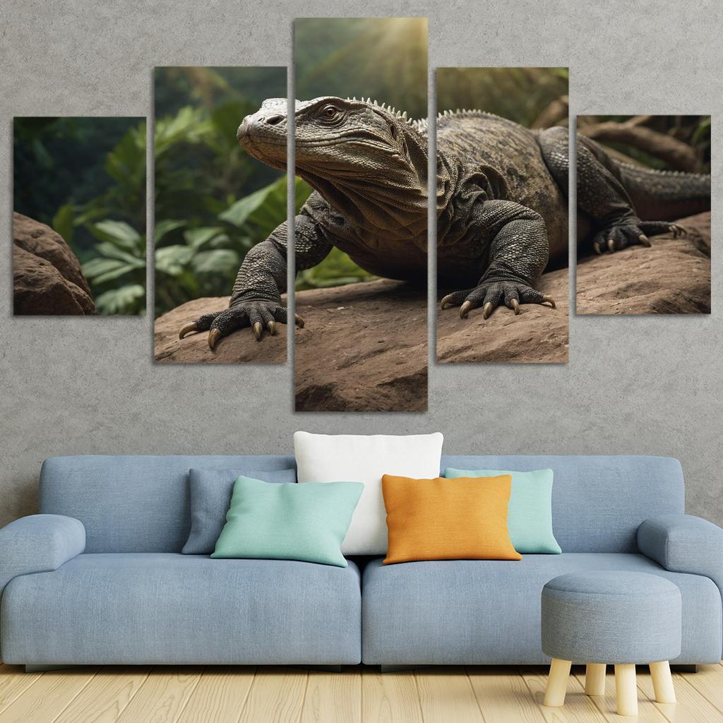 The Majestic Komodo Dragon Nature's Ultimate Lizard Framed Paintings