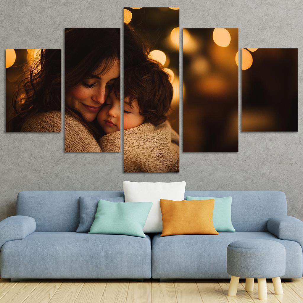 A Mothers Embrace The Comfort Of Love Canvas Paintings Frame